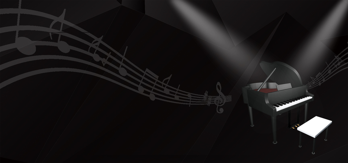 钢琴黑色大气灯光音乐海报图片