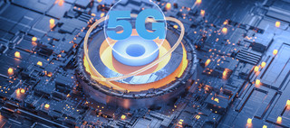 通讯5g海报模板_C4D科技商务电信通讯5G电商广告背景