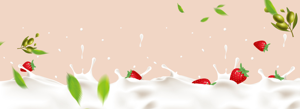 草莓牛奶橄榄饮品饮料奶茶背景海报图片