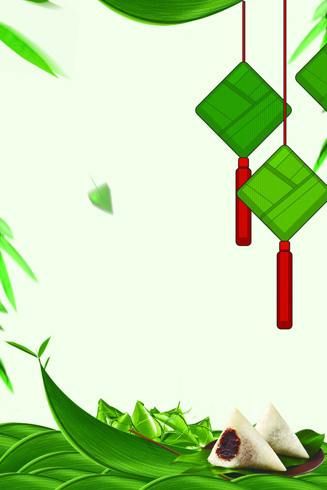 简单龙舟粽子主题背景图片