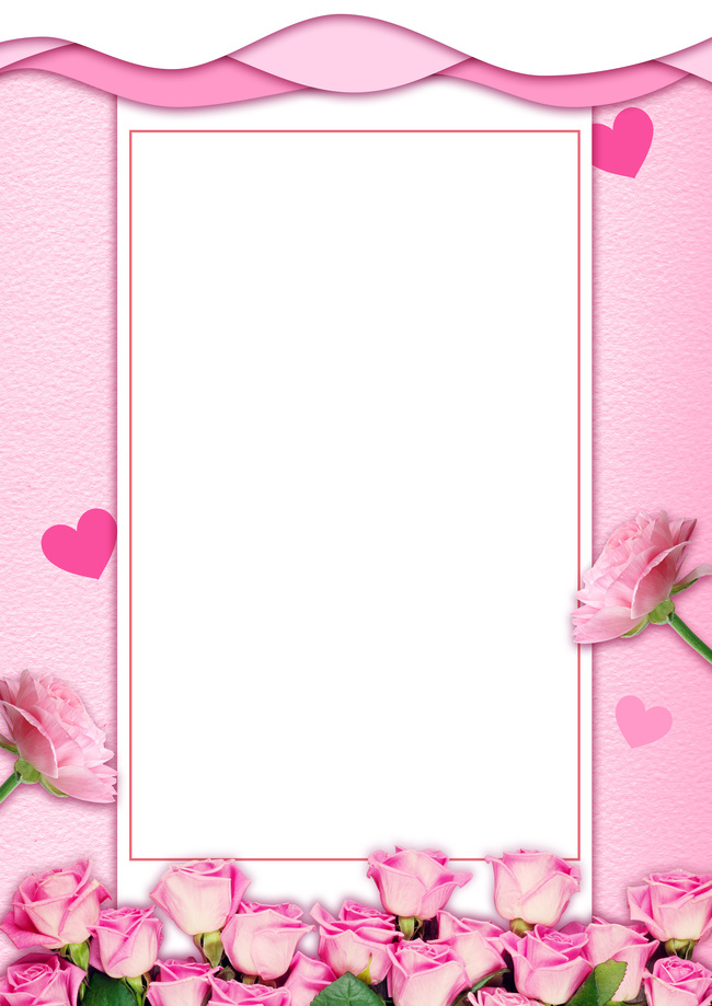 情人节粉色玫瑰鲜花背景图片