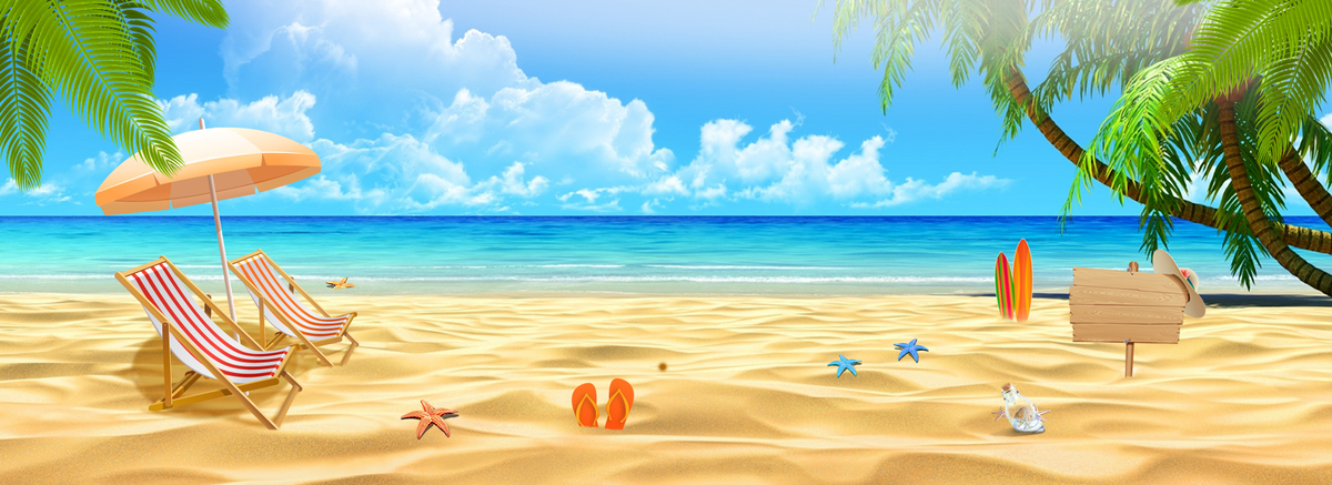 夏日海洋沙滩旅游海报banner图片
