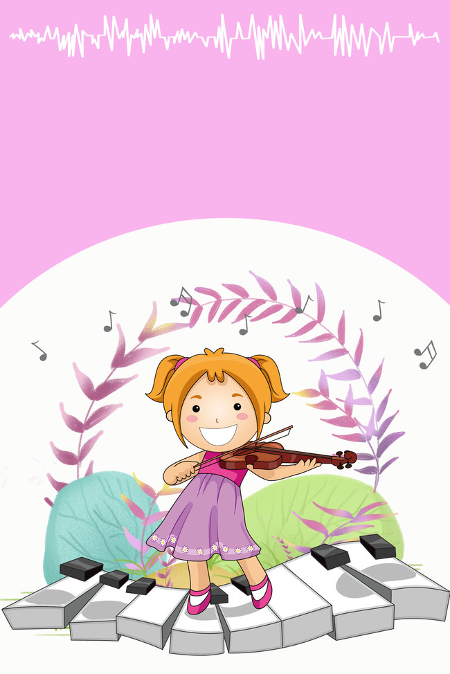 一个小女孩拉小提琴图片