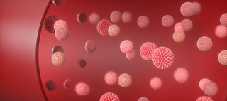 实验科学海报模板_C4D立体生物科学人体细胞血管背景