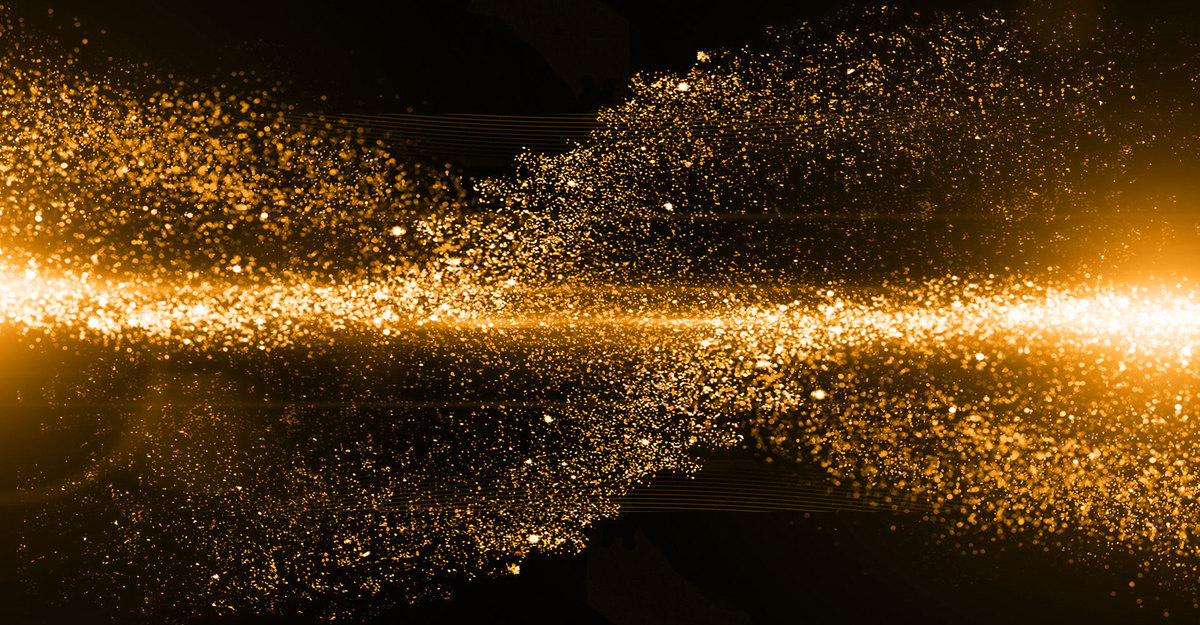 金色粒子科技背景图片