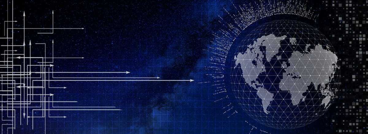 蓝色科技网络地球背景图片