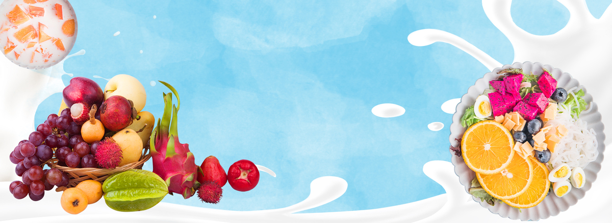 美食沙拉水果海报背景图片