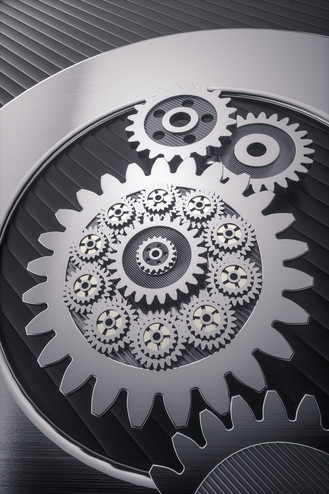 c4d立体机械齿轮硬核金属未来通用背景