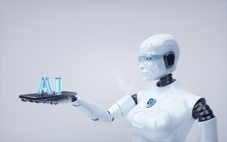 智能机器人海报模板_机器人 AI 智能 人工智能 机械手