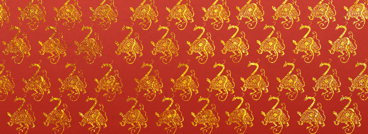 中国神兽传统花纹中式烫金风背景图片