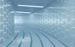 长长的隧道海报模板_科技素材 科技背景 空间背景 背景素材