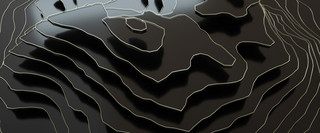 黑色商务质感纹理海报模板_C4D地形纹理背景