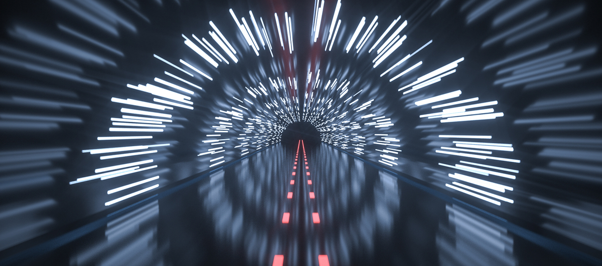 C4D立体空间隧道电商通用科幻背景图片