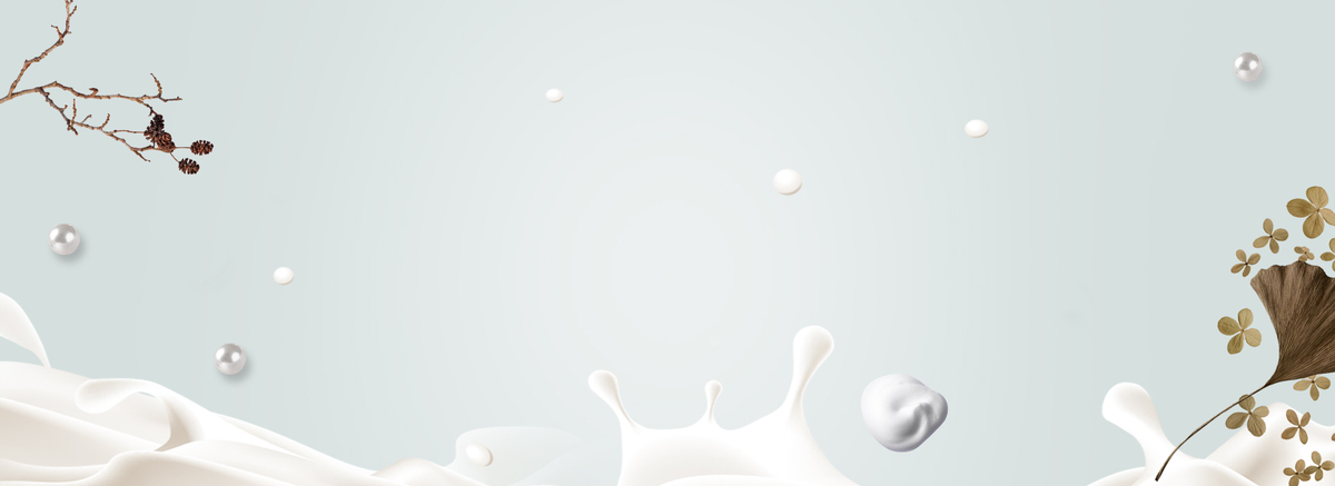 简约珍珠牛奶banner海报背景图片