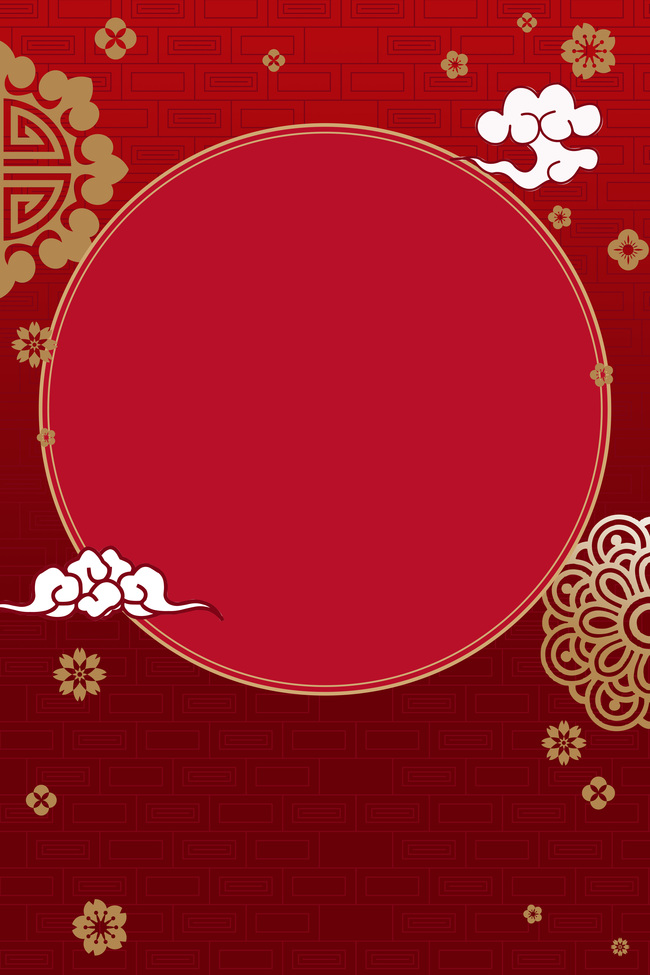 复古中国风圆形边框图片
