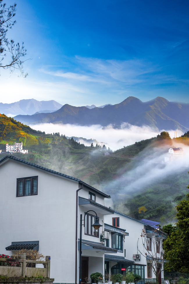 中国风旅游民宿背景图片