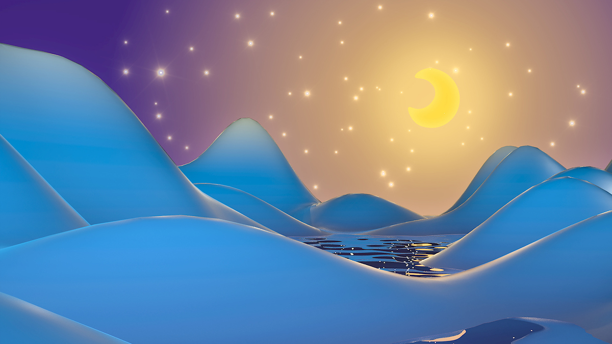 c4d夜空繁星海报背景图片