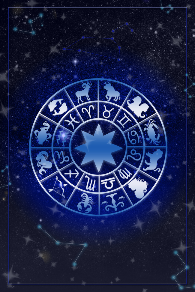 十二星座星象星盘背景图片