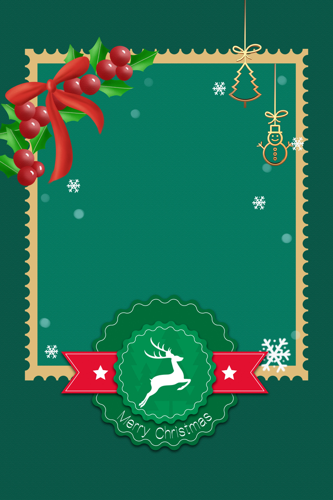圣诞节活动促销绿色海报背景图片