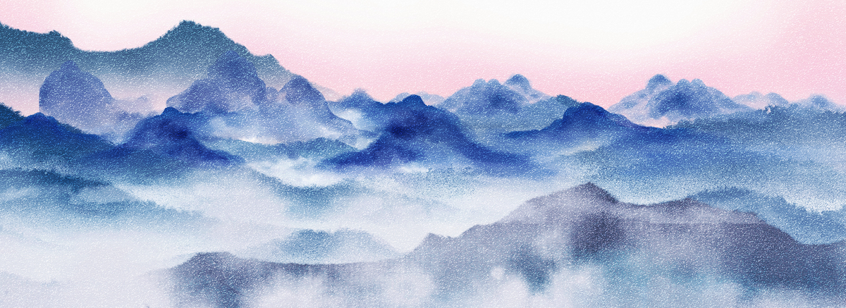 古风中国风水墨古典山峰自然复古背景图图片
