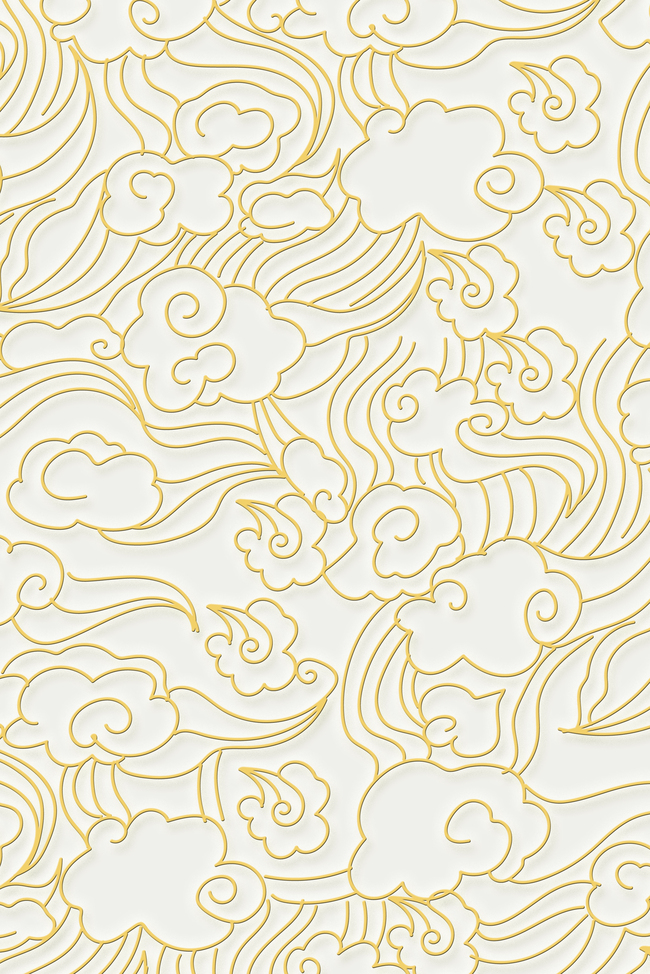 中国风海浪波浪质祥云感底纹中式背景海报图片