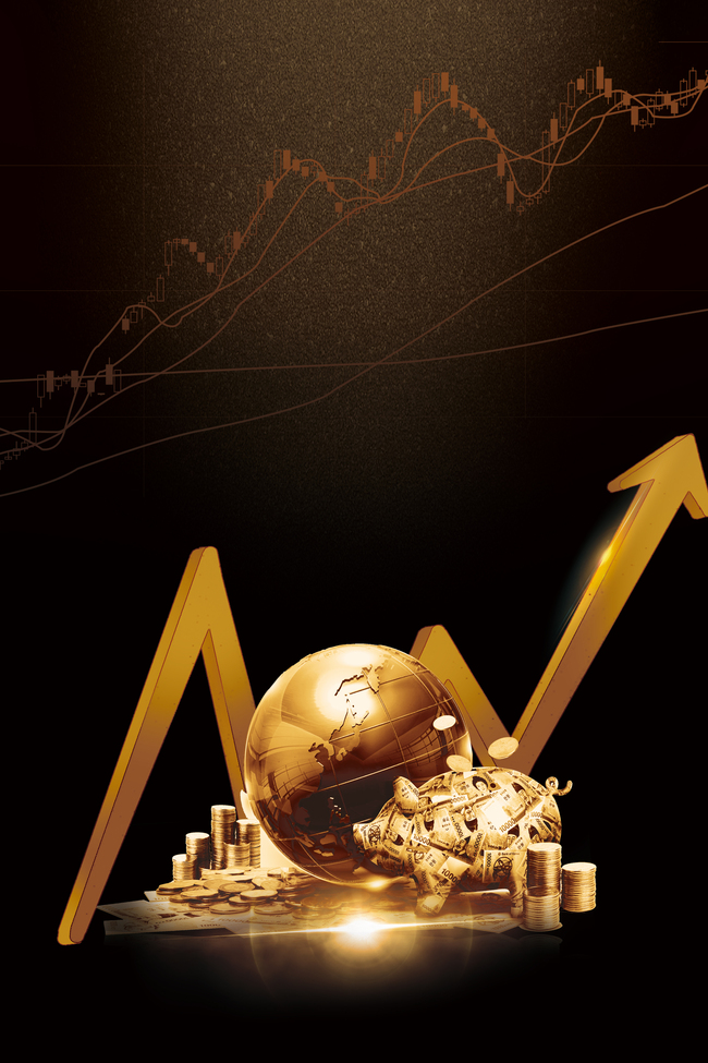 股票数据上涨海报背景图片
