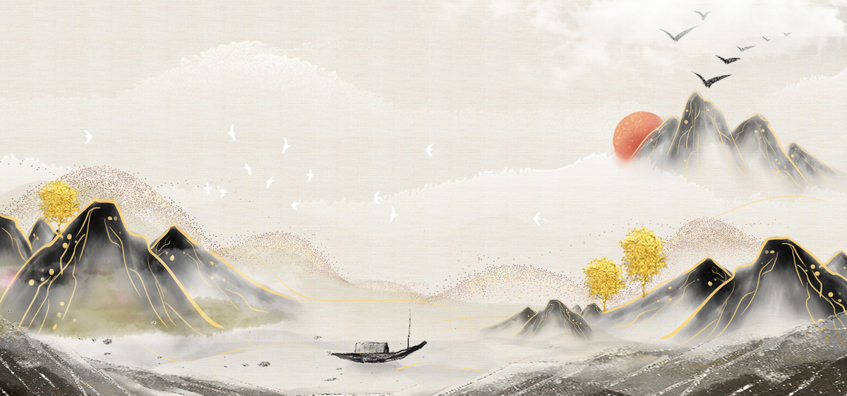 中国风山水九月九日重阳节 背景图片