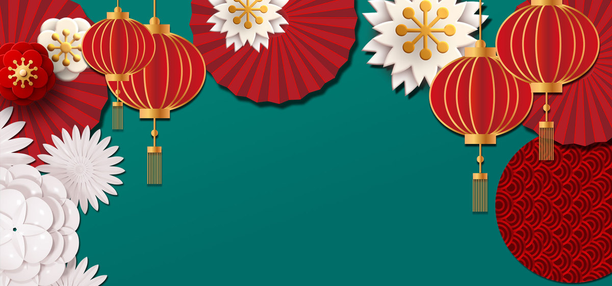 复古新年中国风海报背景图片