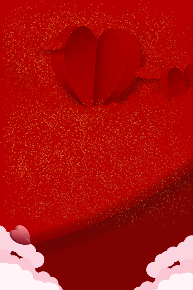 感恩节红色爱心主题背景图片
