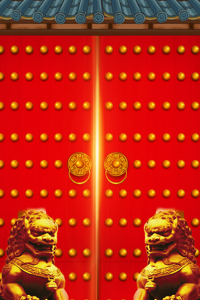 中国风新年开门红背景图片