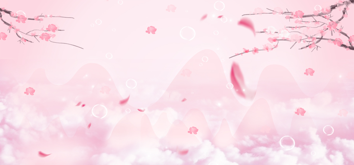 春季樱花粉色唯美海报背景图片