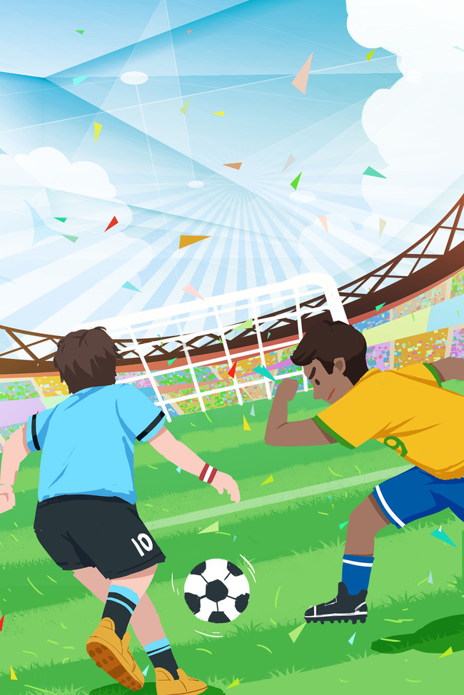 卡通欧洲杯足球赛事背景图片