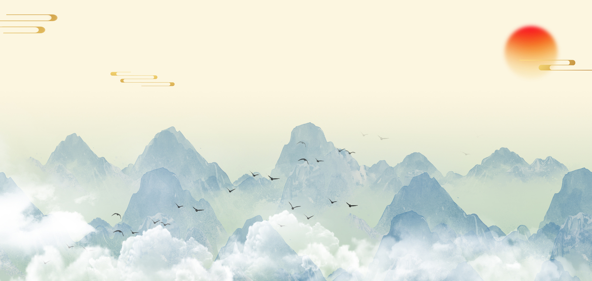 古风水山峰中国风山水背景图片