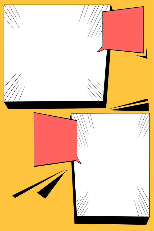 对话框边框黄色卡通漫画图片