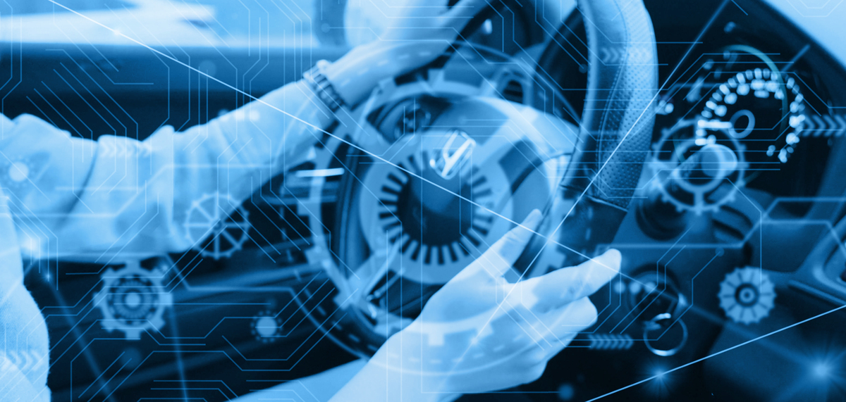 智能驾驶汽车科技仪表蓝色背景图片