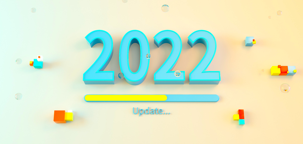 新年2022元旦蓝色C4D图片