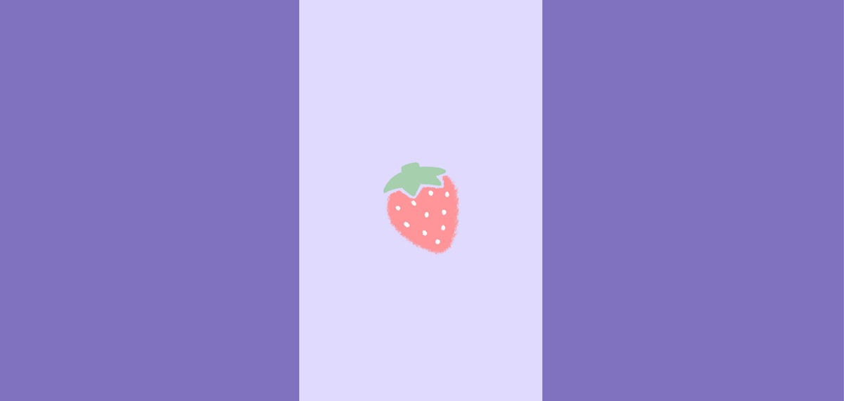 紫色背景草莓简约图片