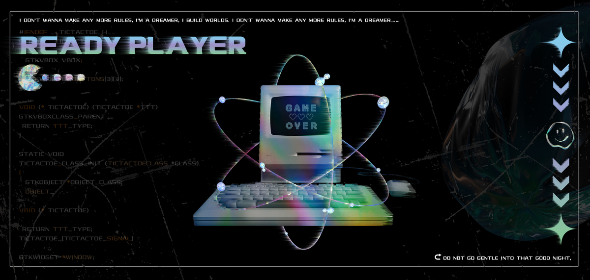 酸性电脑游戏黑色炫彩蒸汽波背景图片