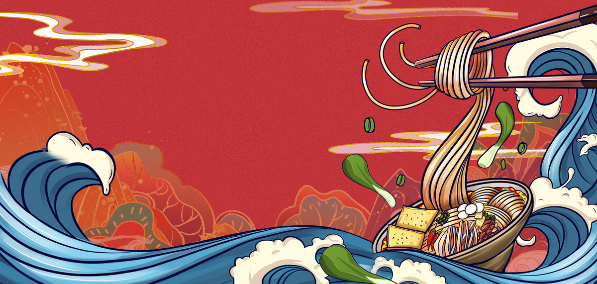 美食螺蛳粉国潮中式图片