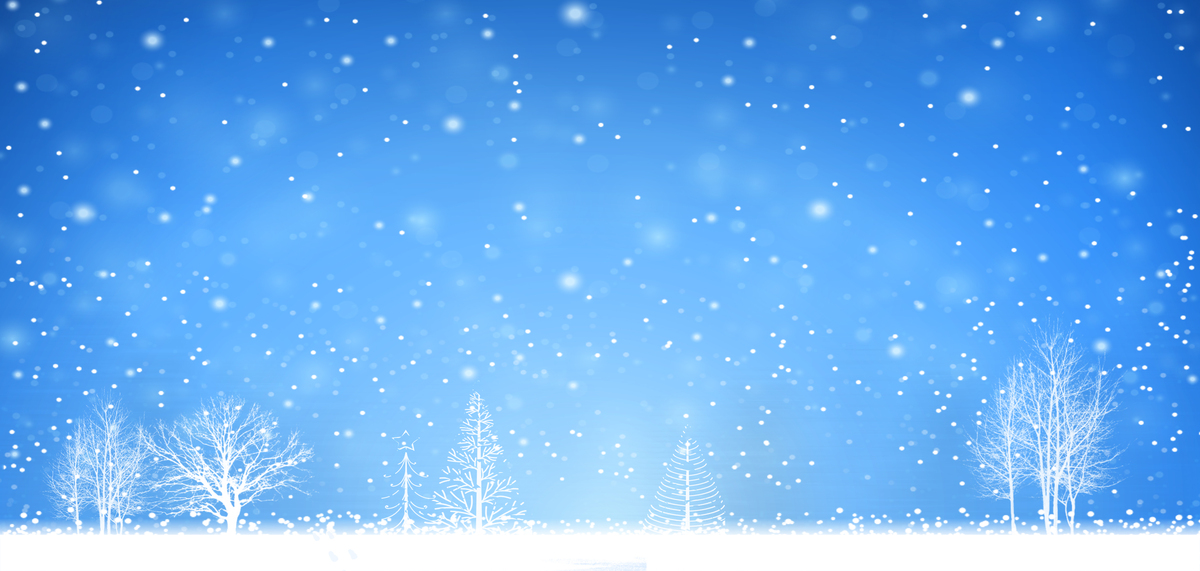 冬季雪花飘雪蓝色清新唯美圣诞节海报背景图片