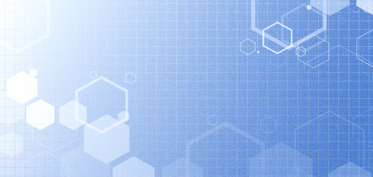 简约几何六边形蓝色渐变科技医疗海报背景图片