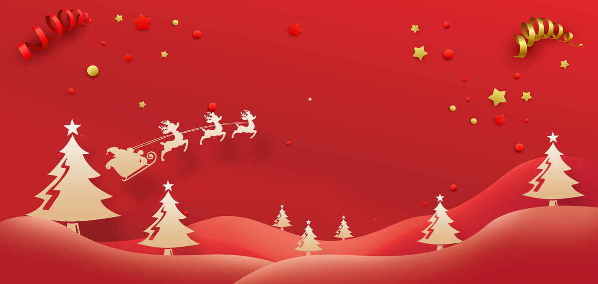 圣诞节圣诞老人红色简约圣诞节海报背景图片
