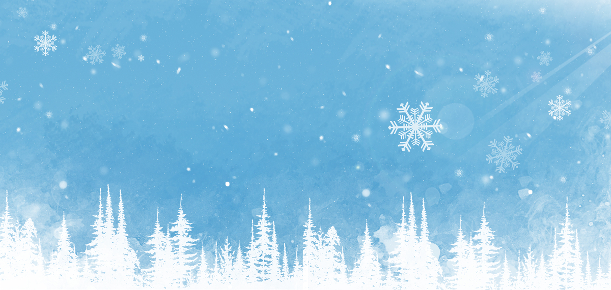 立冬雪景蓝色清新大雪小雪海报背景图片