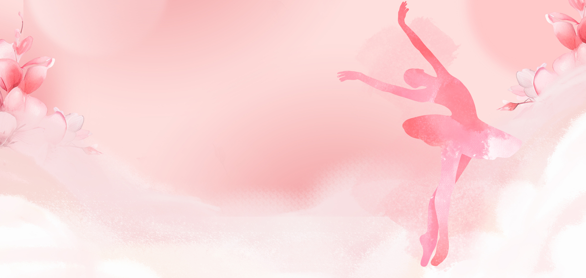 妇女节女性剪影粉色水彩海报背景图片