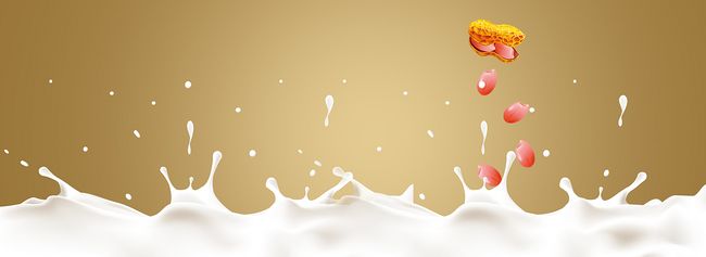 花生牛奶海报背景素材图片