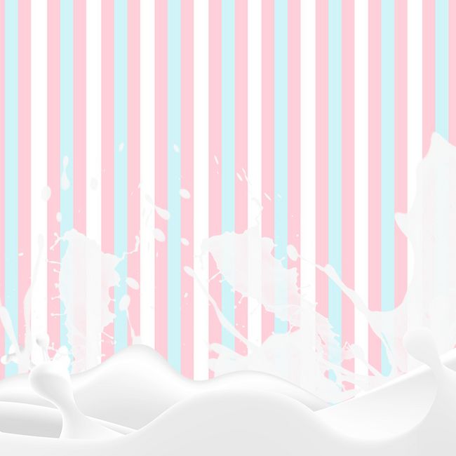 粉色条纹飞溅牛奶食品PSD分层主图背景图片
