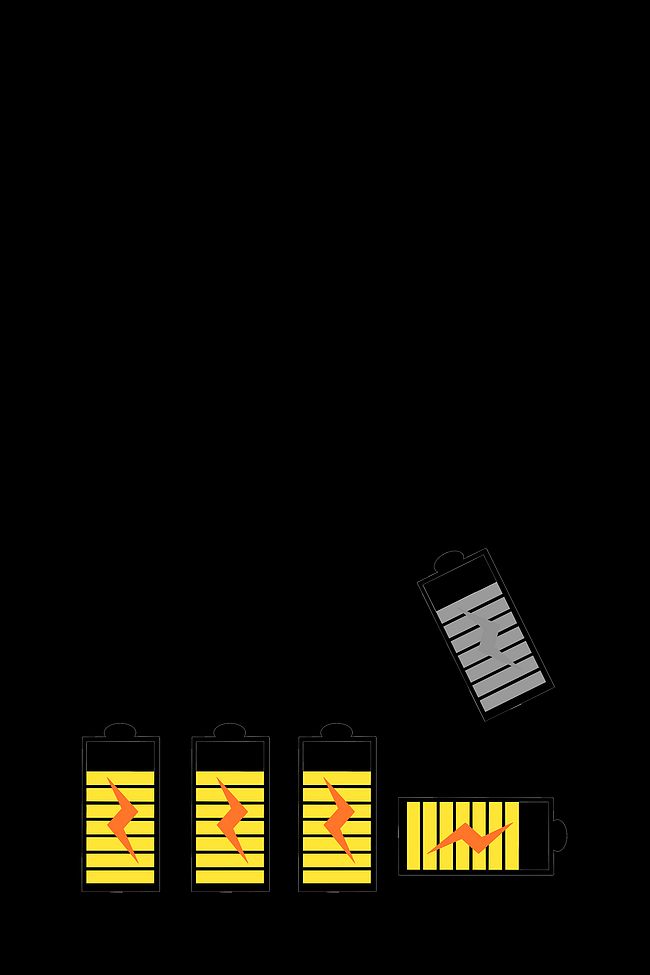 手绘卡通手机电池H5背景图片