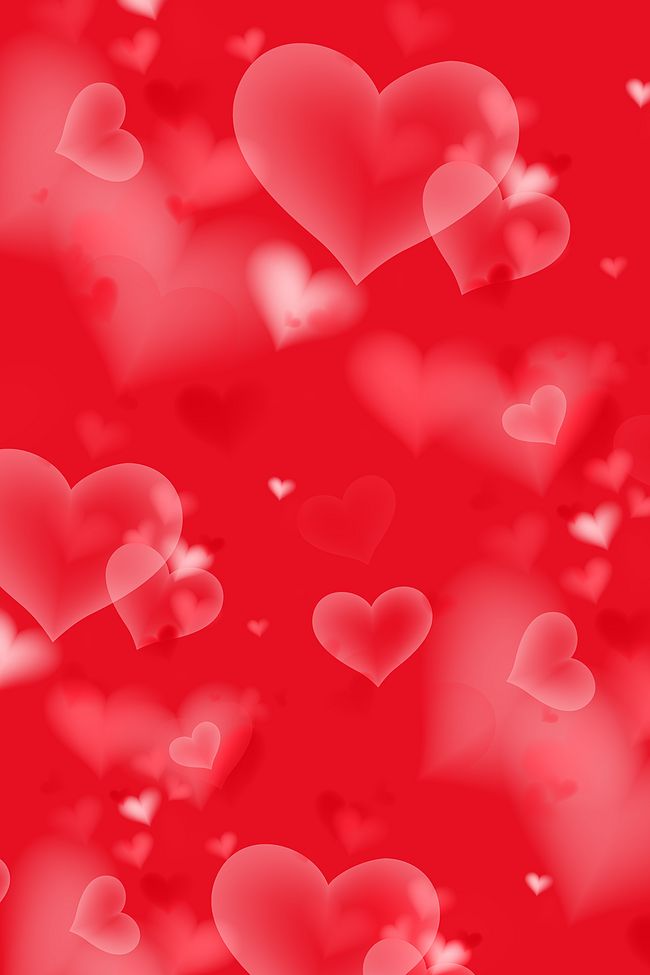 浪漫情人节红色心形图案H5背景素材图片