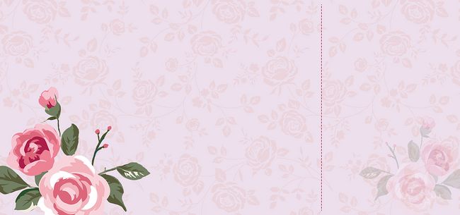 粉色温馨浪漫立体玫瑰花朵花店代金券背景图片