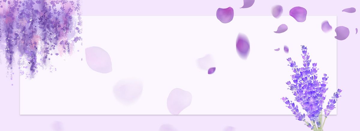 紫色花瓣梦幻banner背景图片